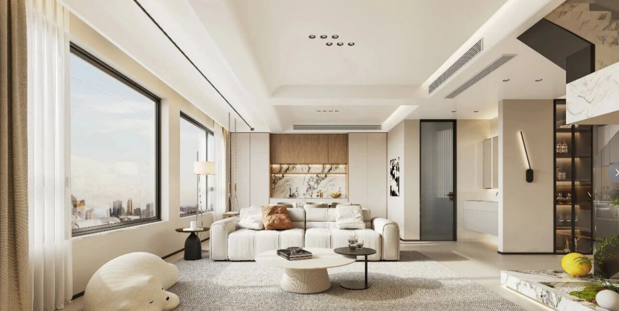 現(xiàn)代簡約復(fù)試客廳裝修效果圖