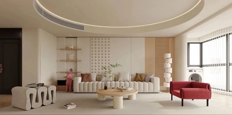 現代簡約三居室客廳裝修效果圖