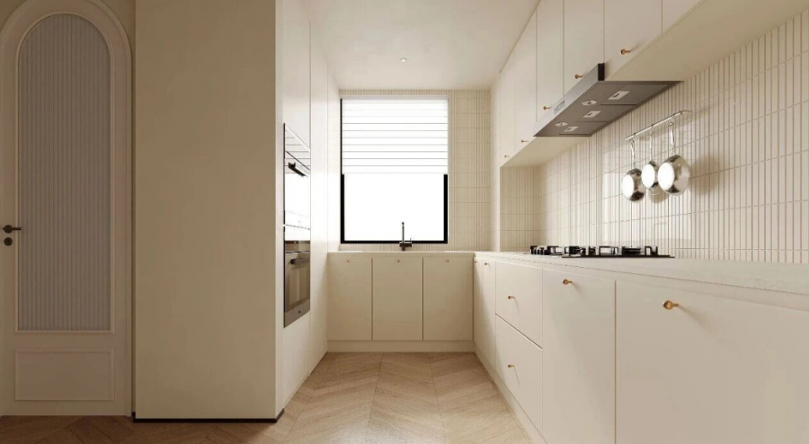 現代簡約三居室廚房裝修效果圖