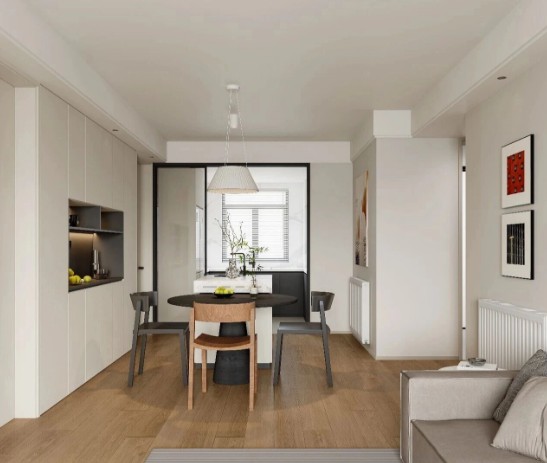 現代簡約三居室餐廳裝修效果圖