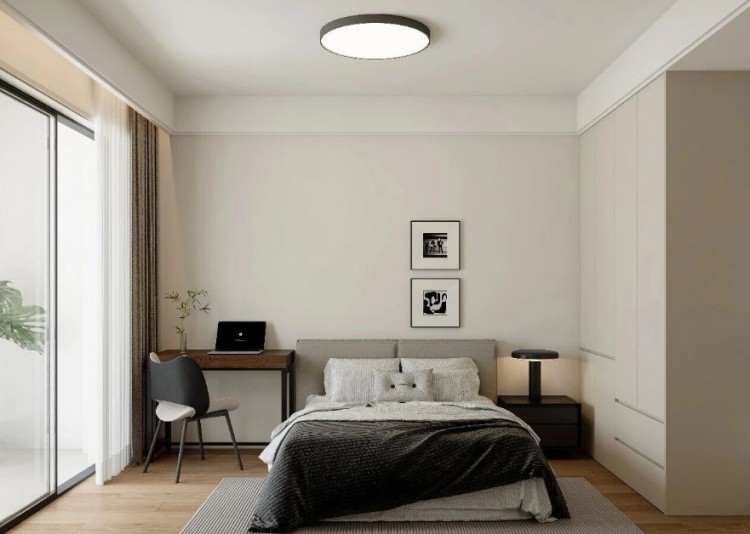 現代簡約三居室臥室裝修效果圖