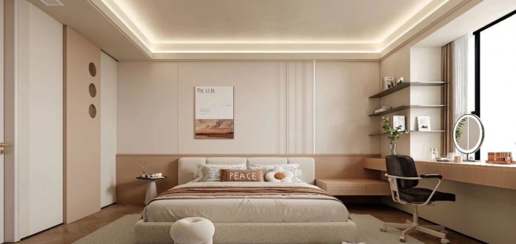 現(xiàn)代簡(jiǎn)約三居室臥室裝修效果圖