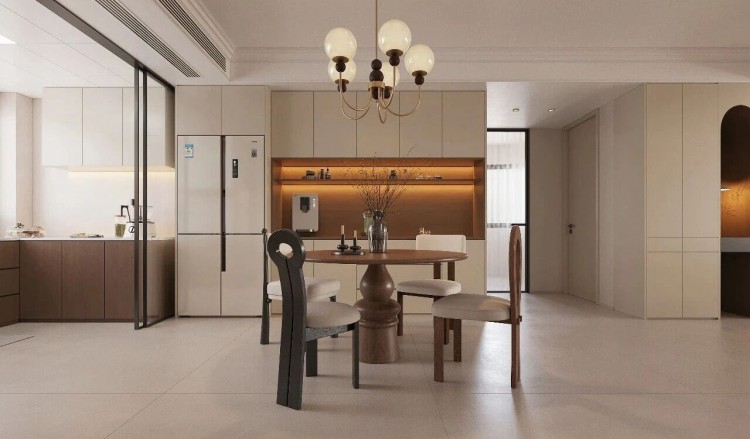 現代簡約三居室餐廳裝修效果圖