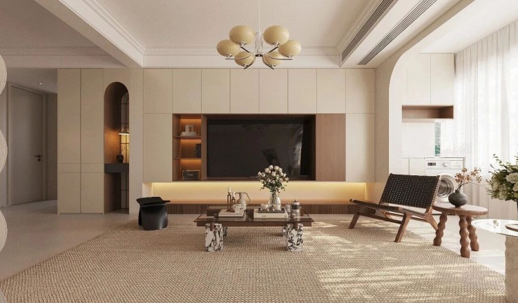 現(xiàn)代簡約三居室客廳裝修效果圖