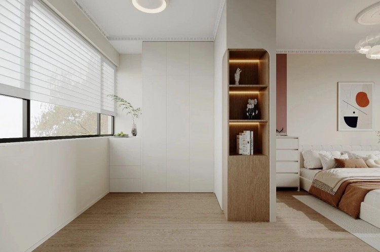 現(xiàn)代簡(jiǎn)約三居室臥室裝修效果圖