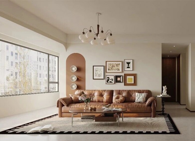 中古風(fēng)兩居室客廳裝修效果圖