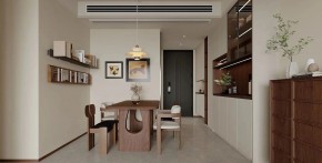 中古風兩居室餐廳裝修效果圖