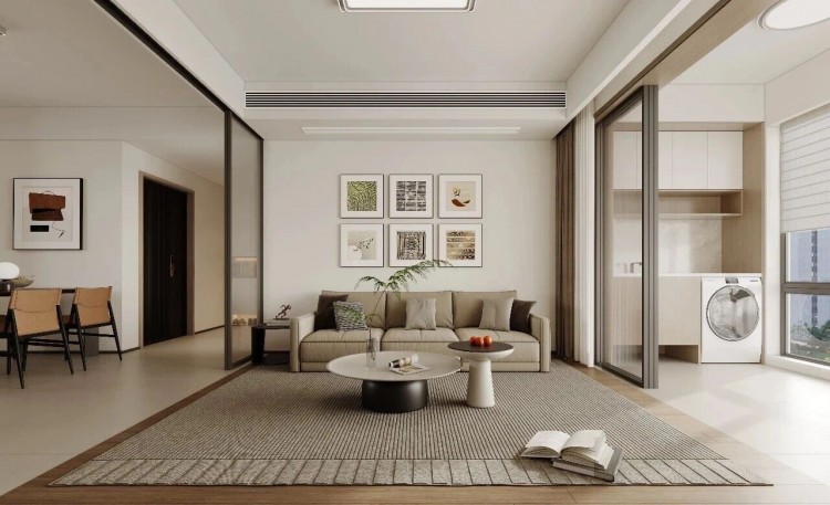 現(xiàn)代簡(jiǎn)約三居室客廳裝修效果圖