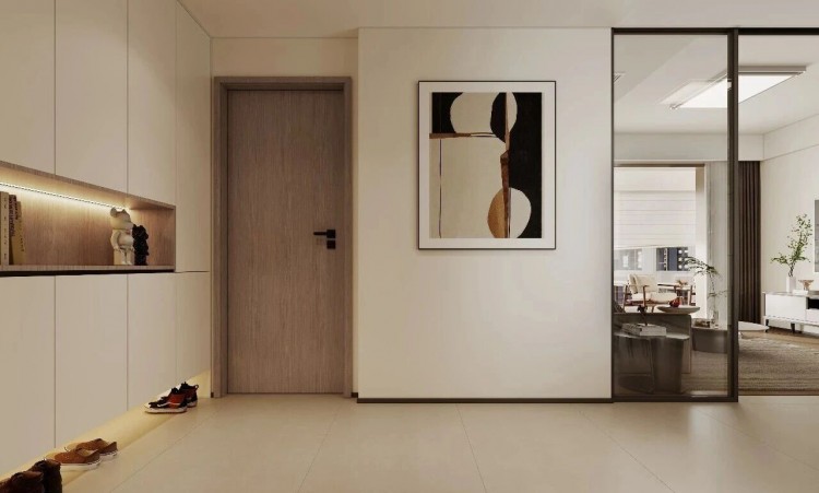 現(xiàn)代簡(jiǎn)約三居室玄關(guān)裝修效果圖