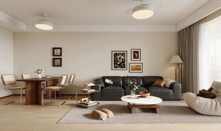 中古風(fēng)三居室客廳裝修效果圖