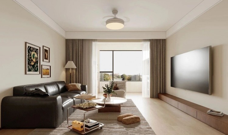 中古風(fēng)三居室客廳裝修效果圖