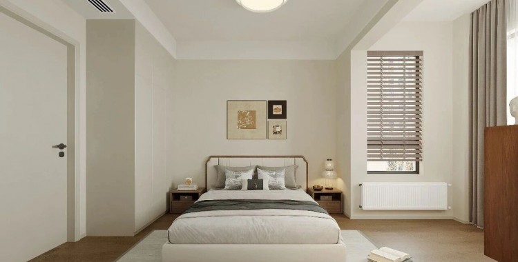 現(xiàn)代中式三居室臥室裝修效果圖