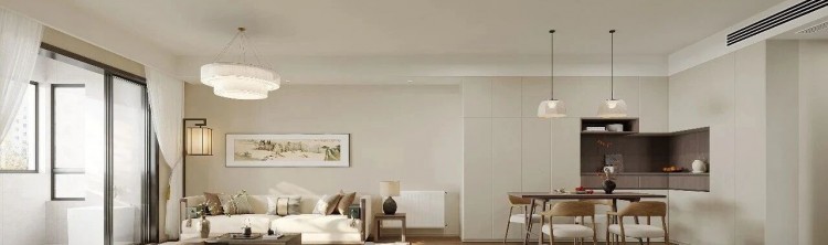 現(xiàn)代中式三居室客廳裝修效果圖