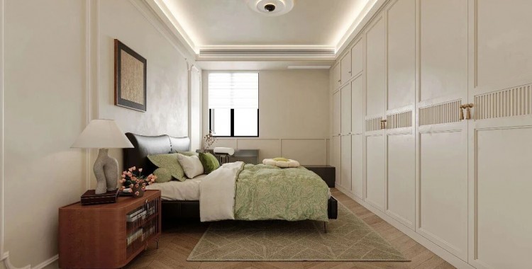 現(xiàn)代簡(jiǎn)約三居室臥室裝修效果圖