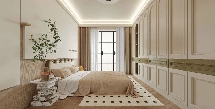 現(xiàn)代簡(jiǎn)約三居室臥室裝修效果圖