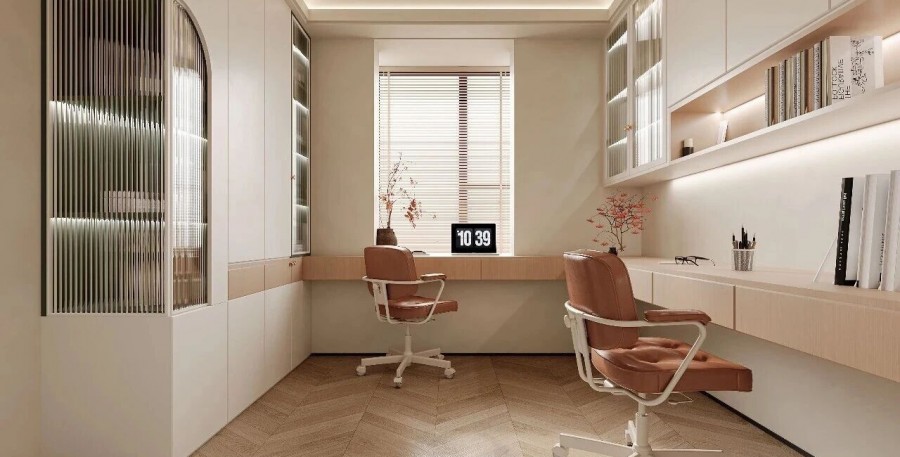 現(xiàn)代簡約三居室書房裝修效果圖