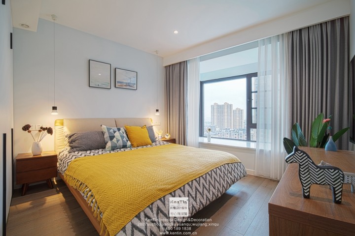 海亮長橋府現代簡約風格三居室裝修實景案例